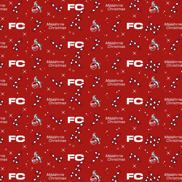 1. FC Köln Geschenkpapier "Määährrie Christmas"